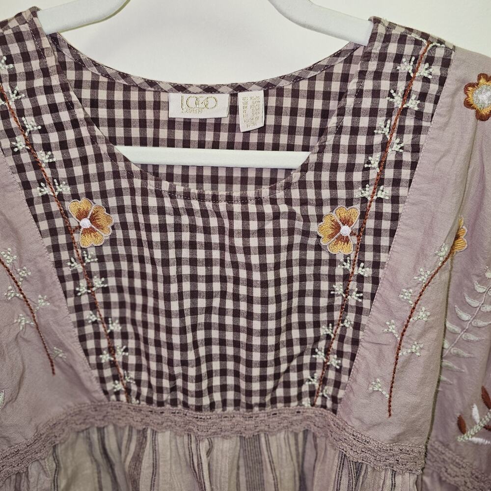 Logo Lavish Boho Festival Hi Lo Top Kimono Sleeves Oversized XS (fit up to 1X) - Picture 3 of 9